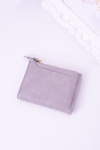 Small Grey Women's Wallet Gold Lock