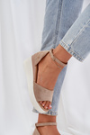 Lightweight Platform Sandals With Delicate Wedge Dark Beige Gillifia