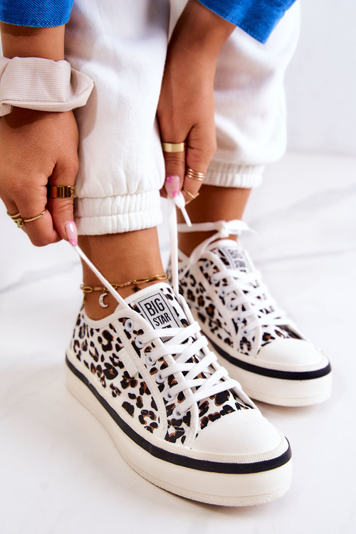 Trampki Damskie Pantera Białe Big Star JJ274615