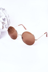 Gold Lennon Sunglasses With Brown Lenses