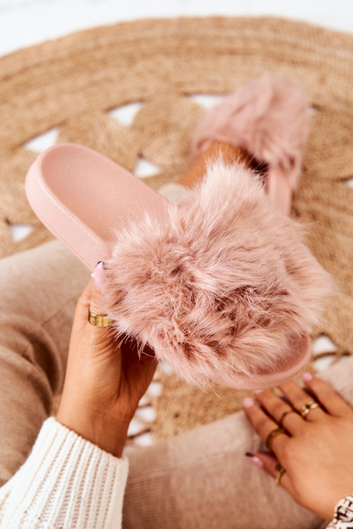 Slippers With Fur Rubber Dirty Pink Allyson