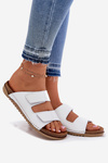 Ladies Leather Sandals Inblu White AA0005GU
