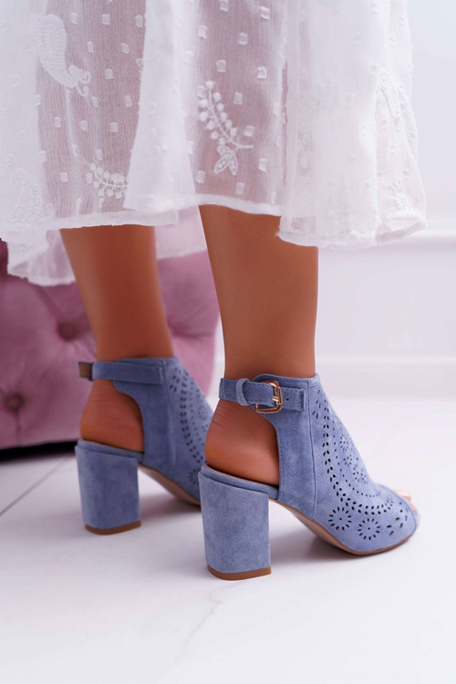 Women's Stiletto Sandals Peep Toe Blue Florina