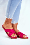 Women's Slides With Cross Straps Fuchsia Philippines