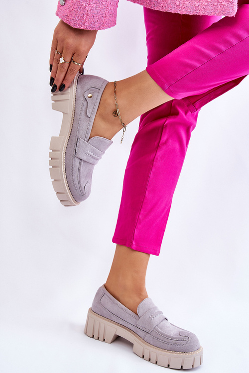 Women's Suede Slip-On Shoes Grey Fiorell