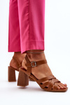 Sandały Na Słupku Damskie Camel Opifiana H8-713