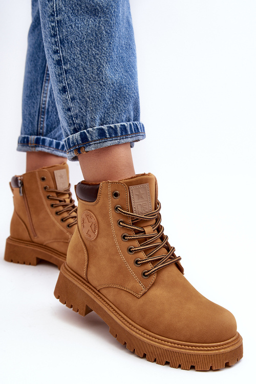 Leather Lined Fur-Lined Boots Trapper Camel Felizia