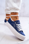 Tenisówki Damskie Platforma Niebieskie Lee Cooper LCW-22-31-0834L