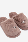 Children's slippers with fur Dark beige Norene