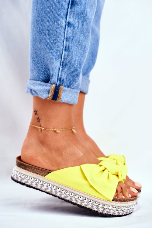 Women's Slides High Yellow Neon Mortigo