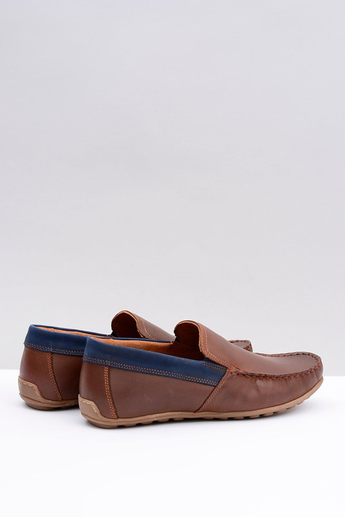 Neex | Brown Leather Men's Pardon slip-on moccasins