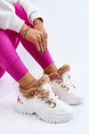 Women's Insulated Sports Boots Lace-Up White Kerberos