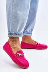Classic Suede Loafers With Embellishments Fuchsia Arla