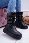 Women's Fleece-lined Snow Boots Black Honor
