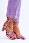 Fashionable Heeled Sandals Pink Tessoro