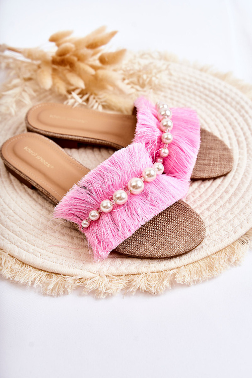 Women's Slippers With Decorative Strap Pink Ramisa