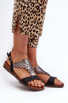 Flat Women's Sandals Sergio Leone SK070H Black