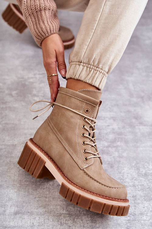 Women's Fashionable Warm Boots Beige Gerda