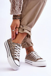 Women's Sneakers On A Chunky Platform Beige and Black Ember
