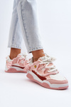 Women's Sneakers with Chunky Lacing Pink Miatora