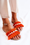 Women's Slippers With Decorative Strap Orange Ramisa 