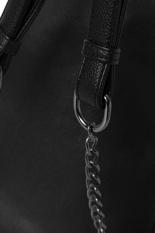 Plecak Damski Mały Eko Skórzany Czarny NOBO BAGP230-K020