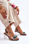 Fashionable Sandals With Beads Green Terrance