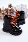 Children's Boots Laquered With Zipper Black Tibbie