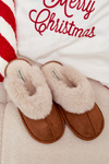 Women's slippers with fur Camel Delissa