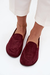 Women's Loafers Made of Eco Suede Flat Bordeaux Miryelle