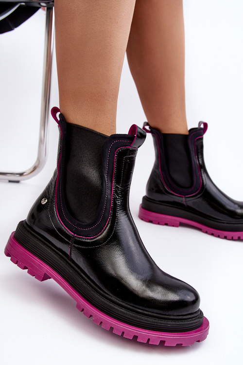 Women's Leather Ankle Boots Maciejka 06199 Black