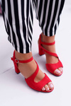 Women's Stiletto Sandals Sergio Leone SK868 Suede Red Mersi
