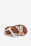 Children's Sandals with Velcro Closure with Flowers White Nestalee