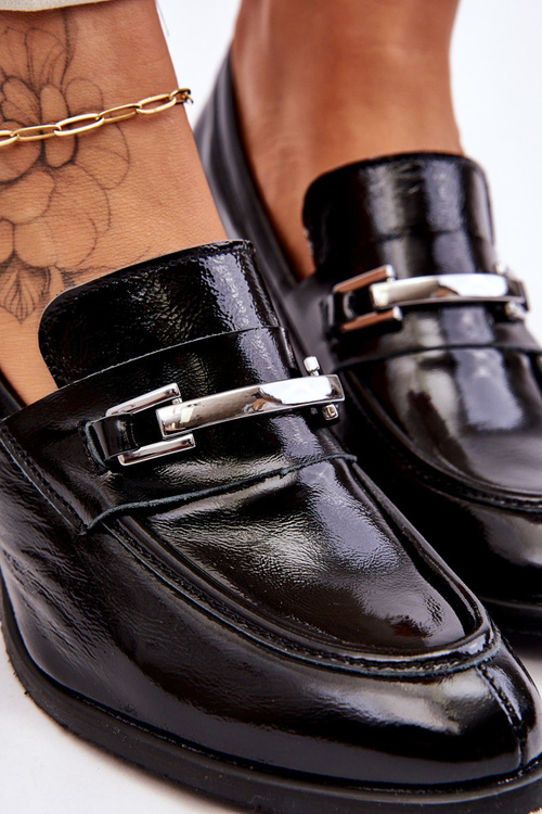 Wygodne Lakierowane Czółenka Czarne Lemar Damira