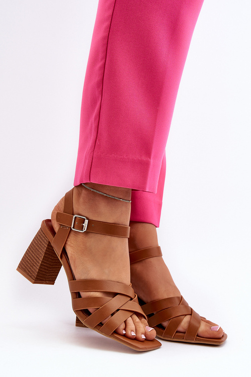 Women's Sandals with Heel Camel Opifiana