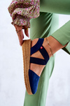 Espadryle Damskie Zamszowe Granatowe Big Star JJ276037