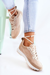 Women's Suede Sports Shoes Beige Nayla