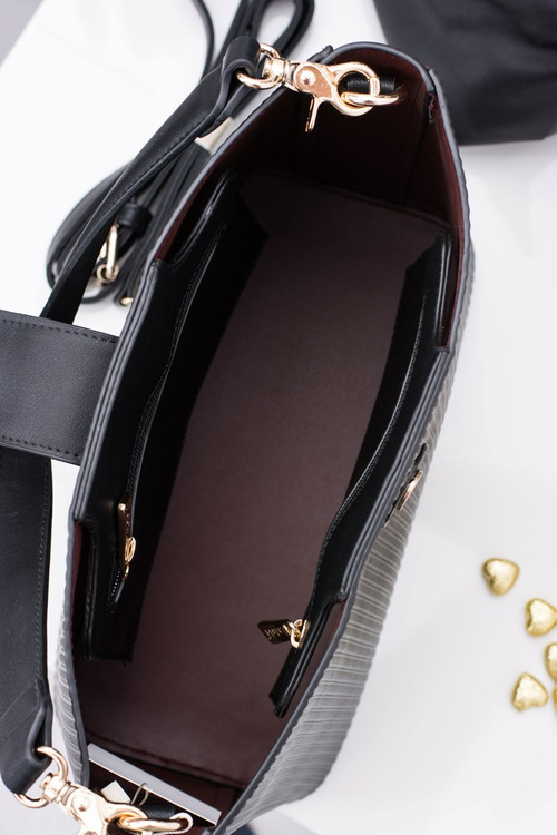 Czarna Damska Duża Stylowa Torebka