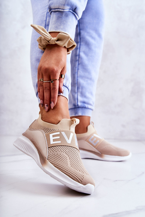 Buty Sportowe Damskie Wsuwane Beżowe Lorane
