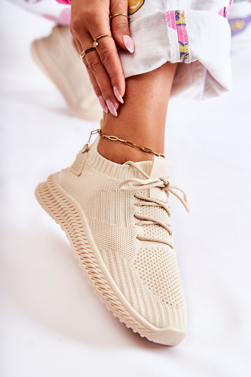 Women's sports shoes Sneakers Light beige Storia