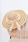 Women's Hat With Bow Beige Fibi
