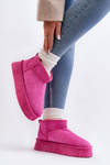 Women's Snow Boots on Thick Sole Pink Caliksa