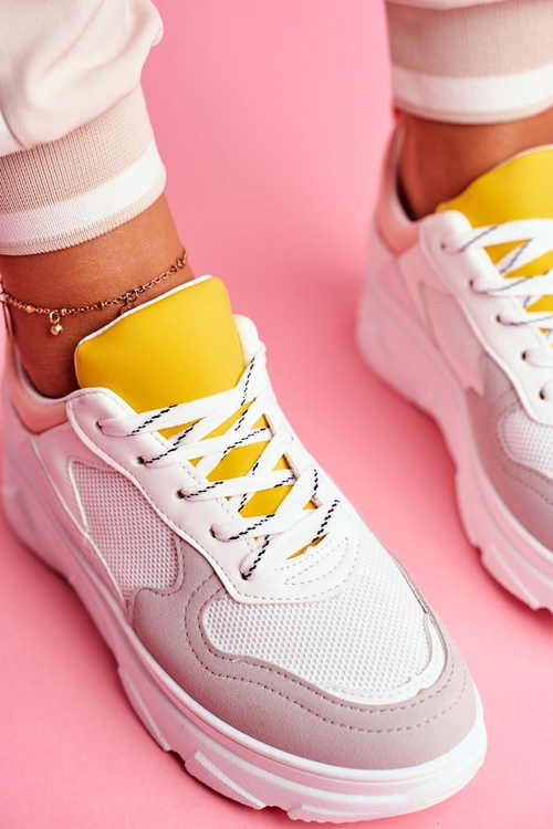 Sporty Women's Shoes Pink White Fresno