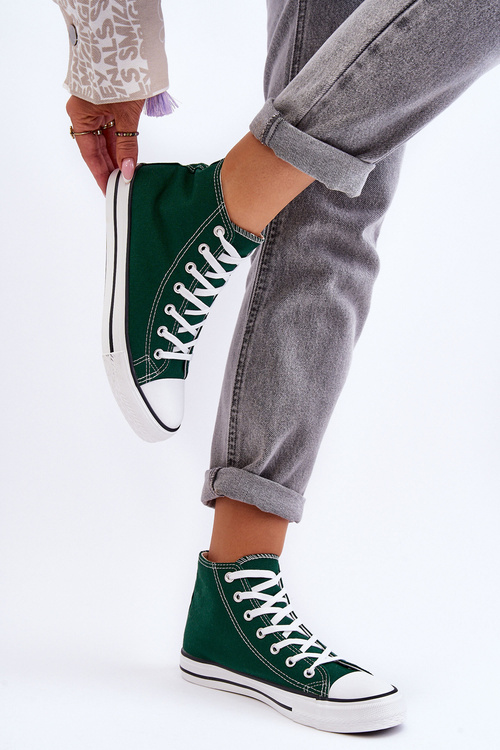 Women's Classic High-Top Sneakers Green Remos