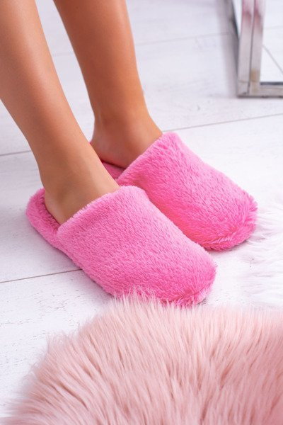 Women's Faux Fur Slippers Dark Pink Mimia