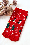 Socks Anti-slip Mix Christmas Red
