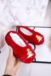 Children's Christmas Slippers With Christmas Tree Red Let It Snow