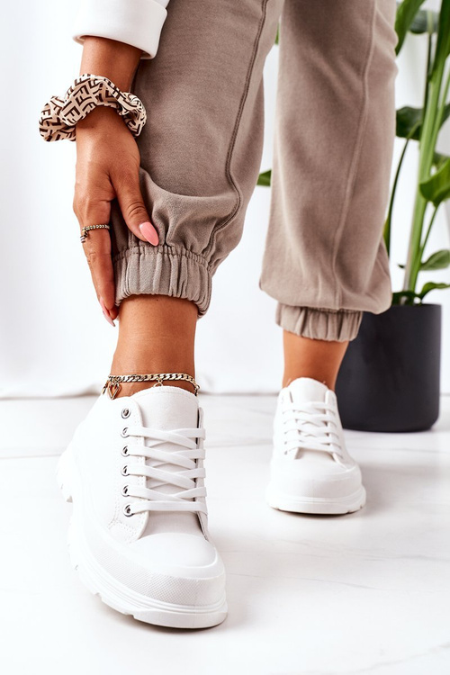 Sneakers On The Platform White Travel Time