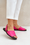 Leather Slip-On Sandals Fuchsia Zazoo 40327