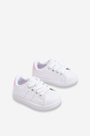 Children's Sport Shoes White and Pink Glossy